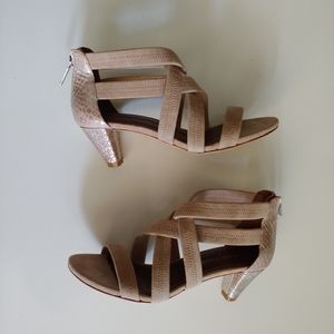 Donald J. Pliner beige suede sandals